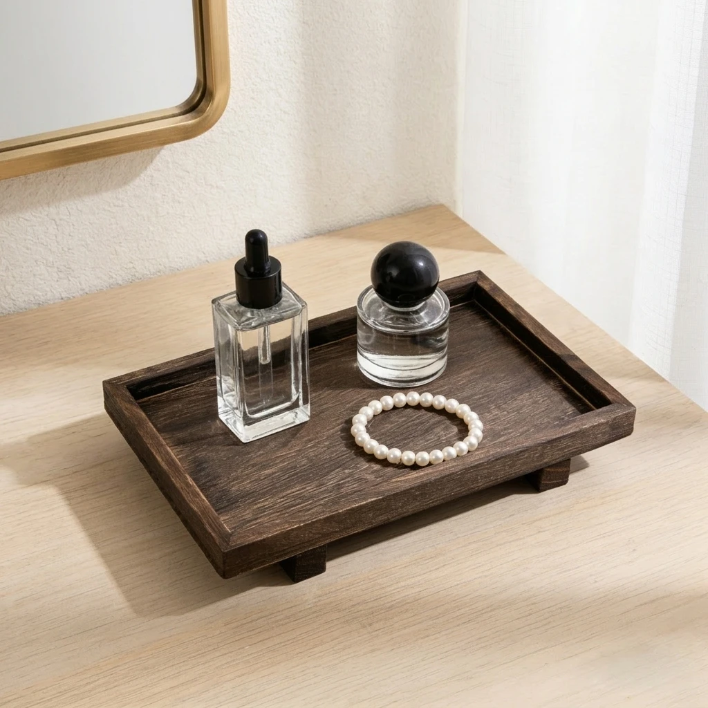 Ретро деревянный поднос для хр – обзор и цена Home Edit Bathroom Storage